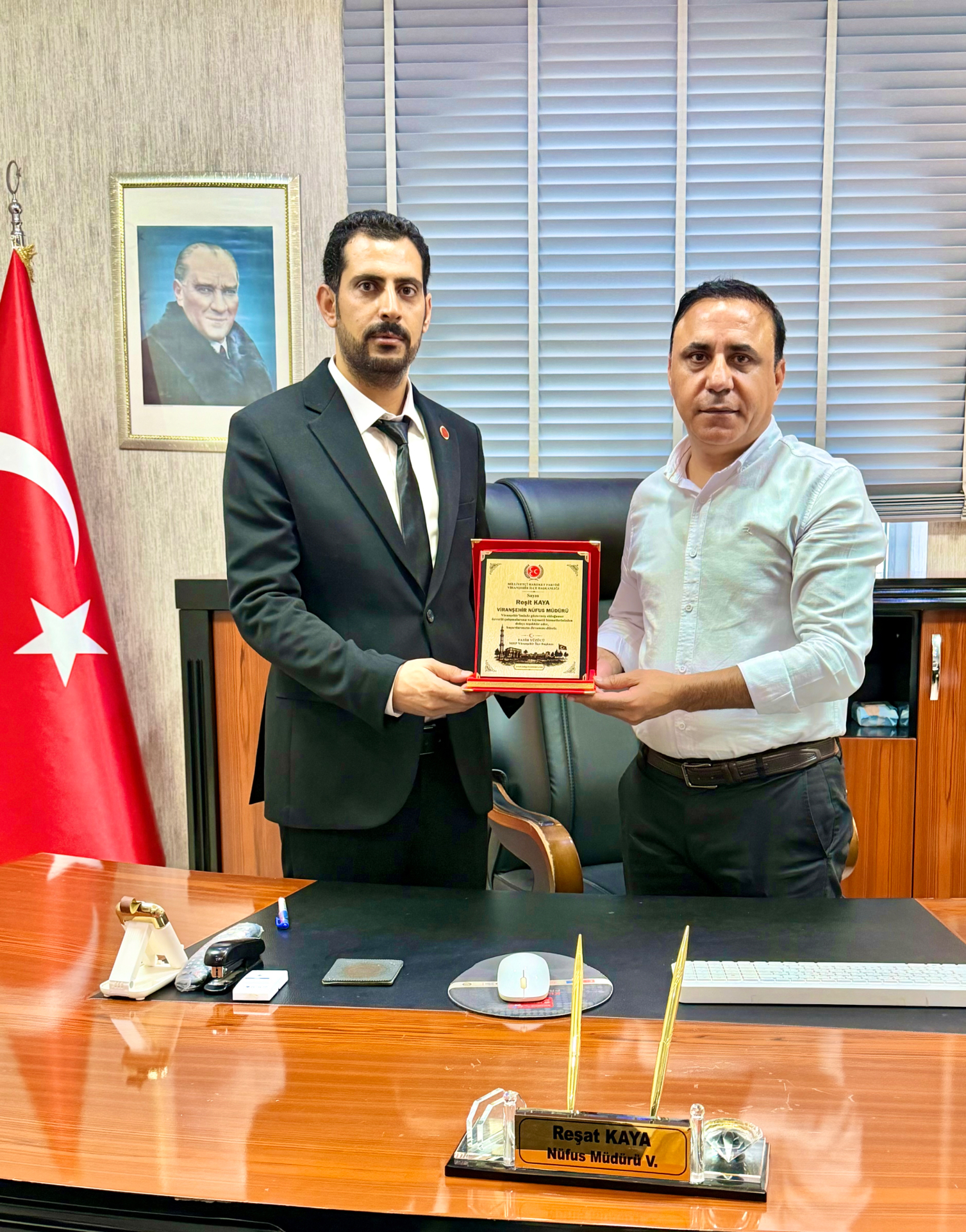 Başkanımız Fatih YÜZÜCÜ'den İlçe Nüfus Müdürü Reşat KAYA'ya Ziyaret